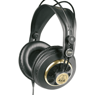 casque noir doré