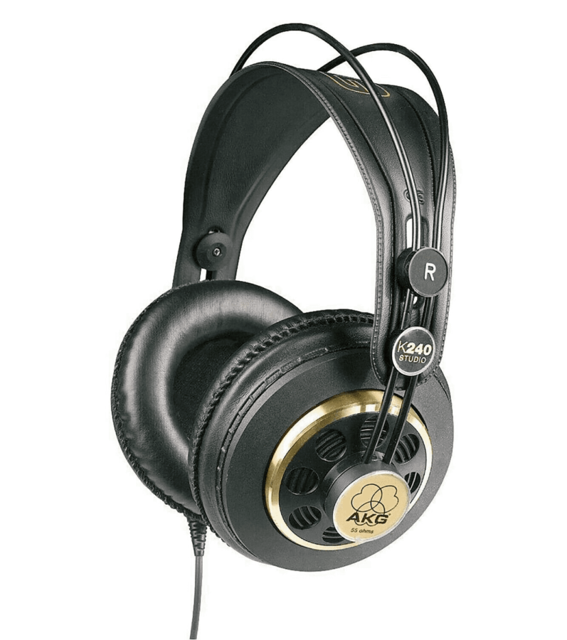 casque noir doré