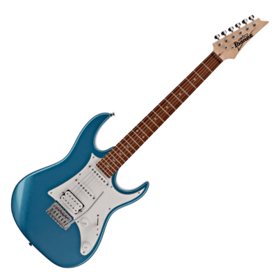 guitare elec bleu metal