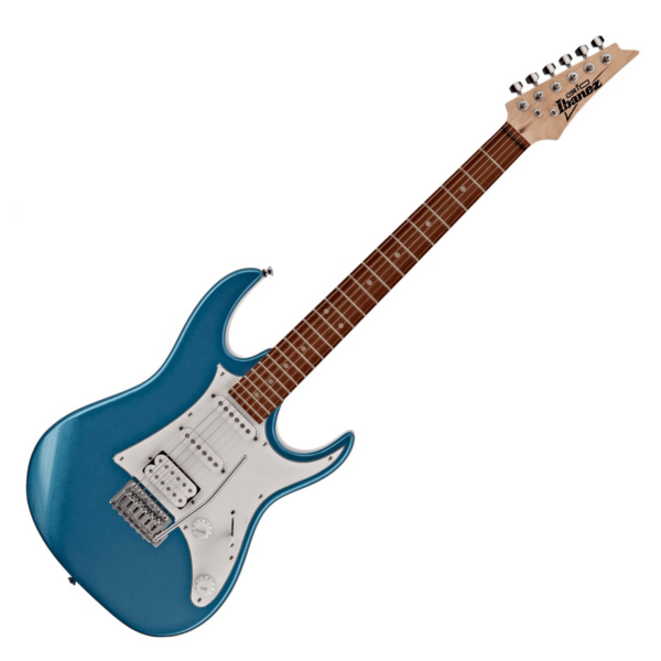 guitare elec bleu metal